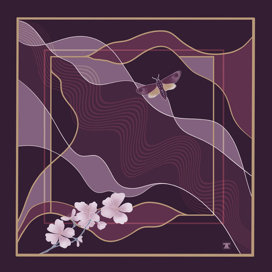 Omen Scarf - Burgundy Nocturne
