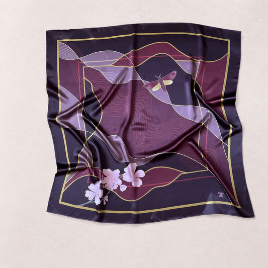 Omen Scarf - Burgundy Nocturne