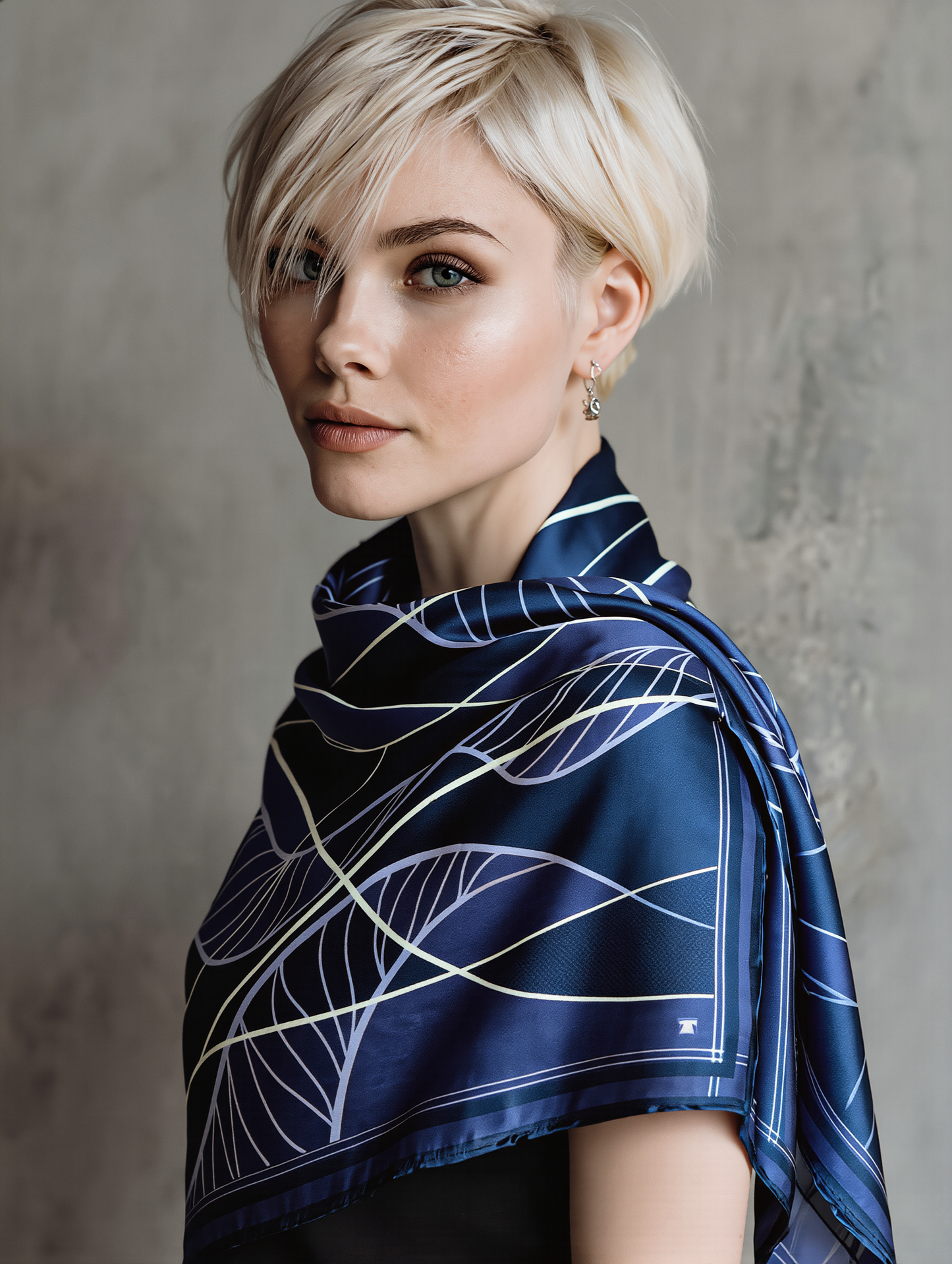 Windleaf Scarf - Deep Indigo