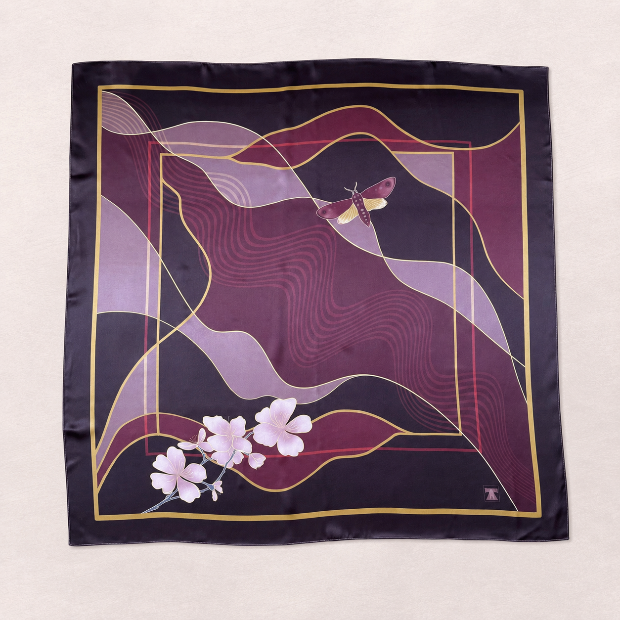 Omen Scarf - Burgundy Nocturne