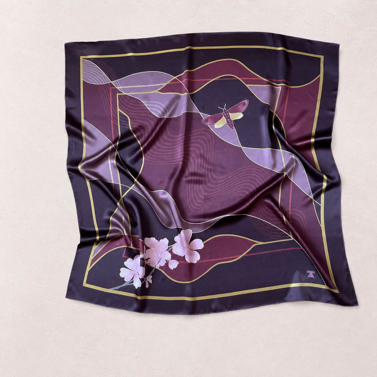 Omen Scarf - Burgundy Nocturne