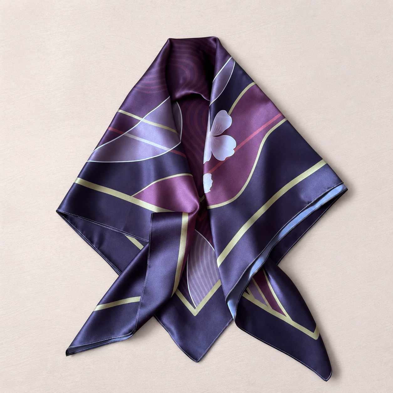 Omen Scarf - Burgundy Nocturne