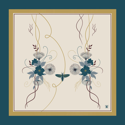 Talisman Scarf - Teal Garden