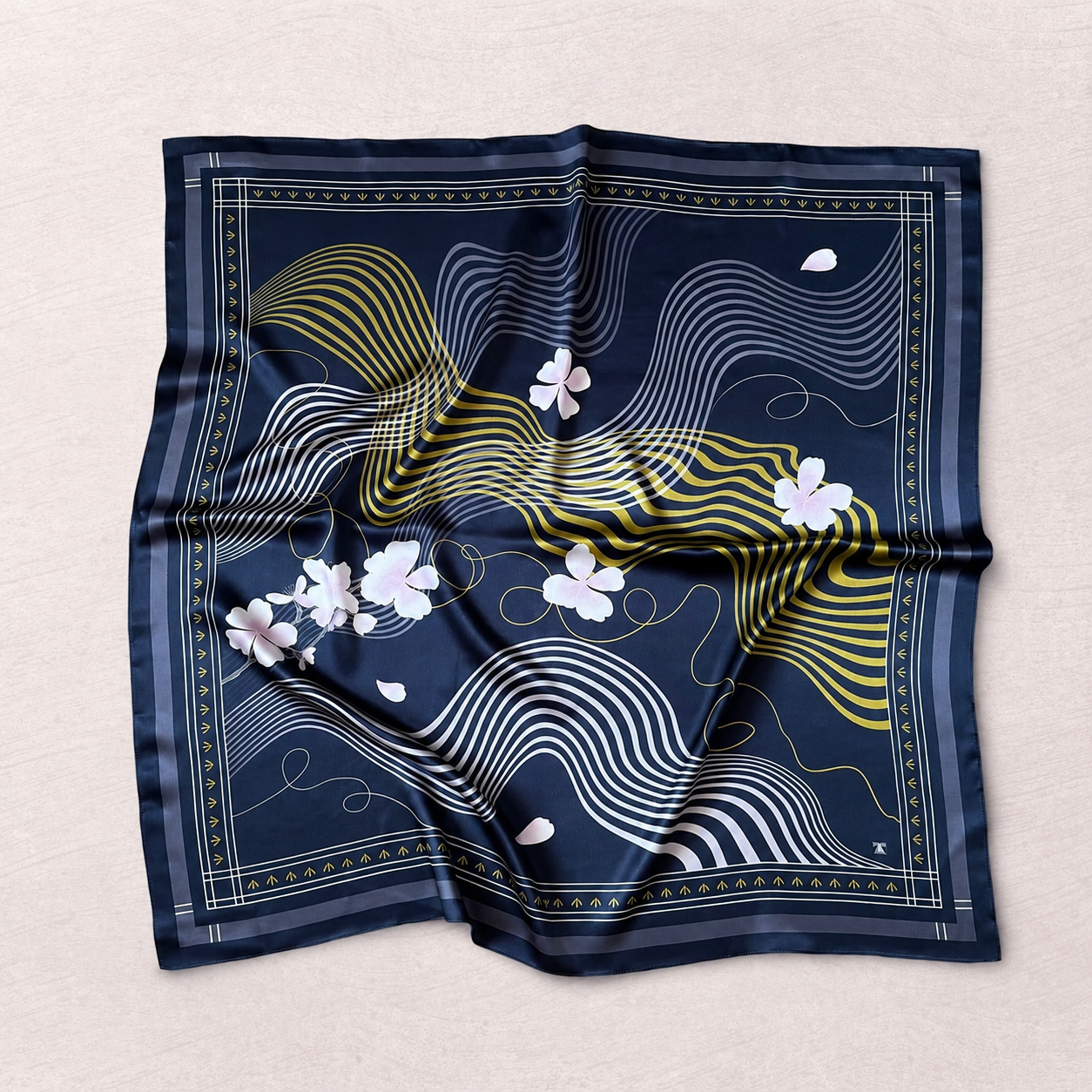Current Scarf - Midnight Bloom