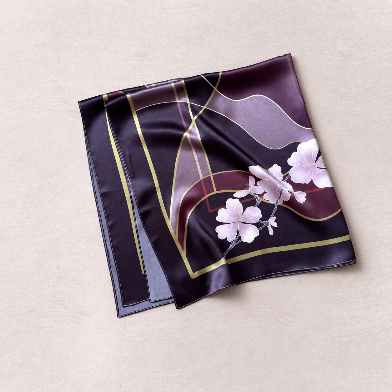 Omen Scarf - Burgundy Nocturne