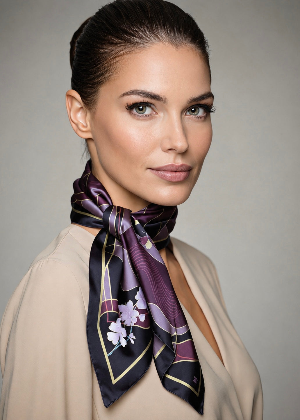 Omen Scarf - Burgundy Nocturne