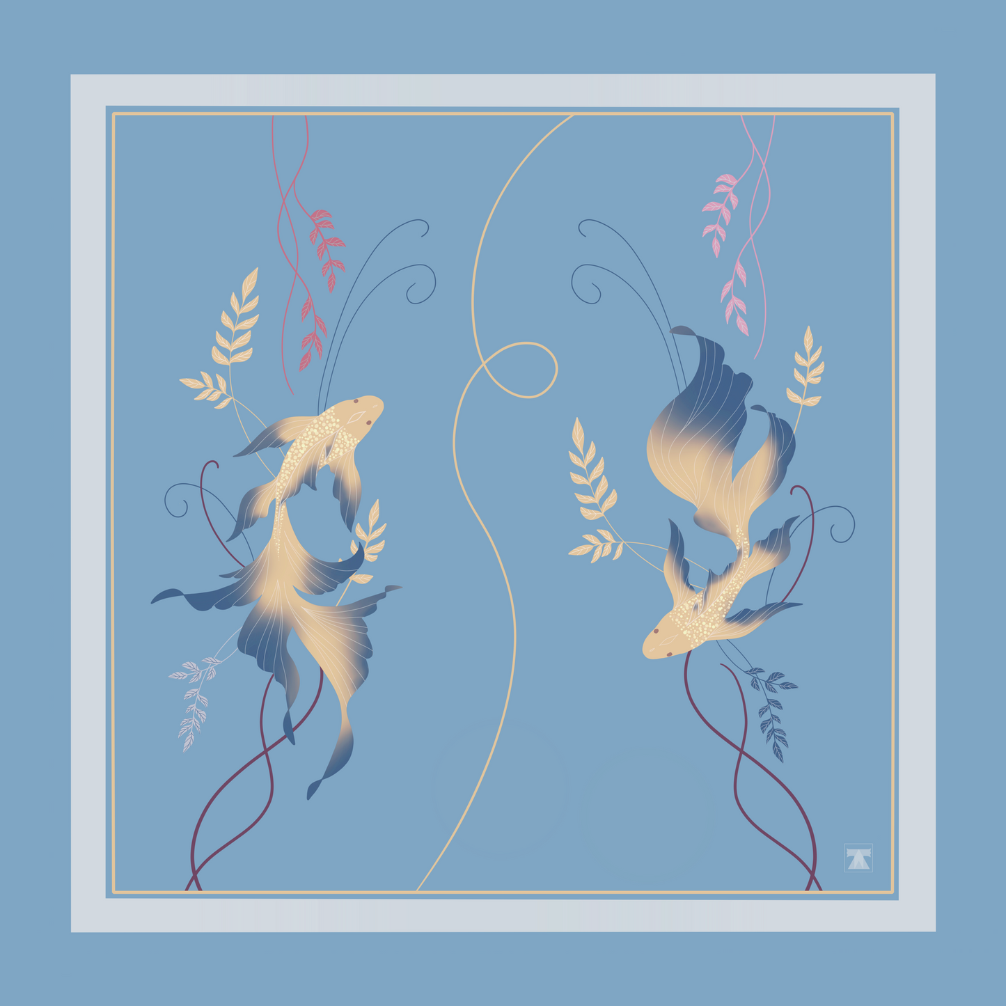 Flow Scarf - Soft Blue