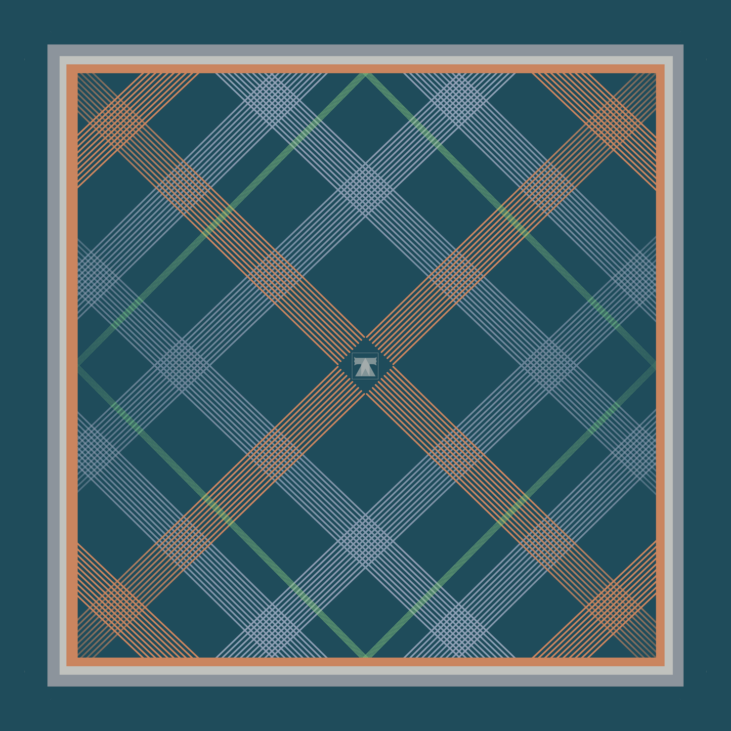 Crossing Scarf - Teal Ember